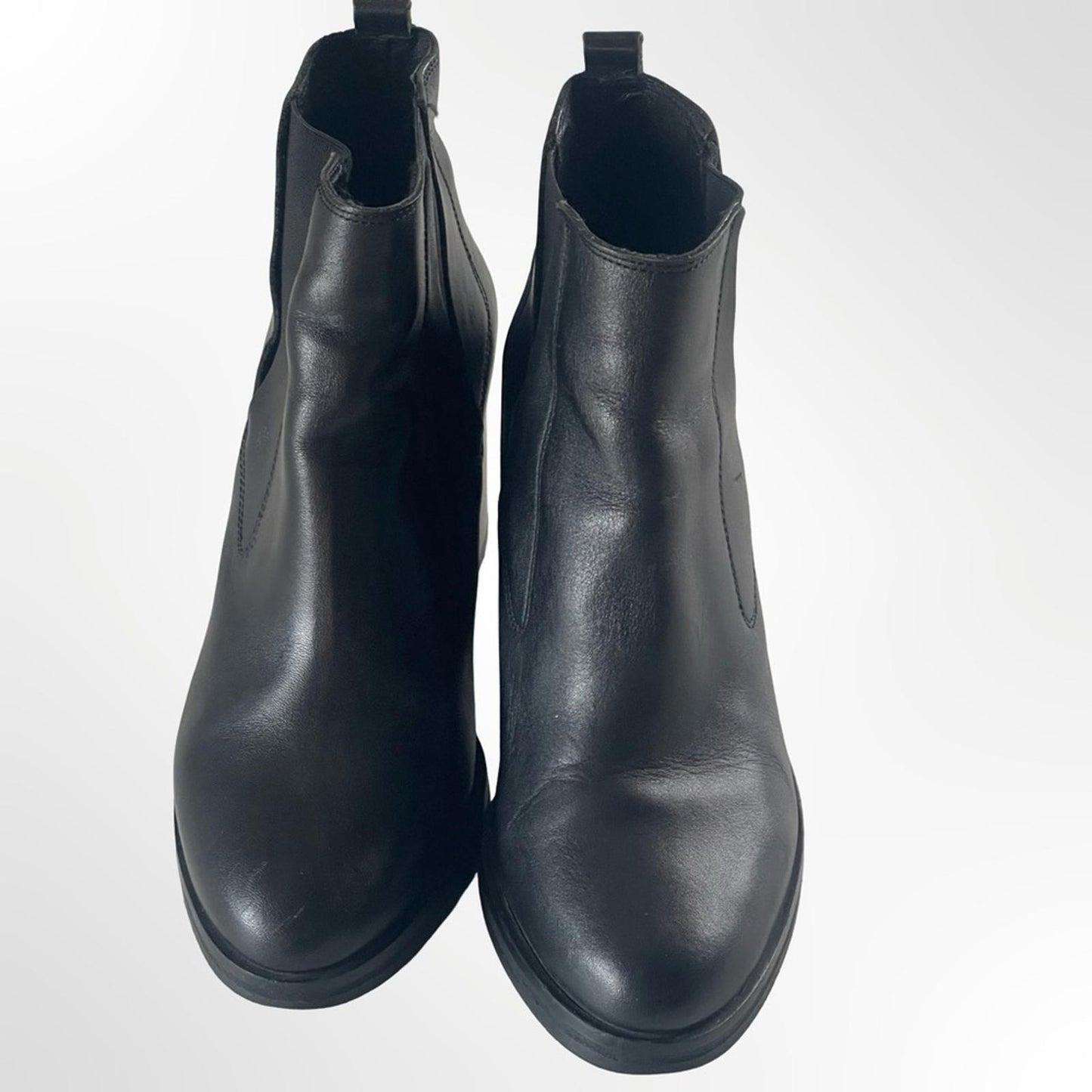 Office London Black Leather Ankle Boots in size 37
