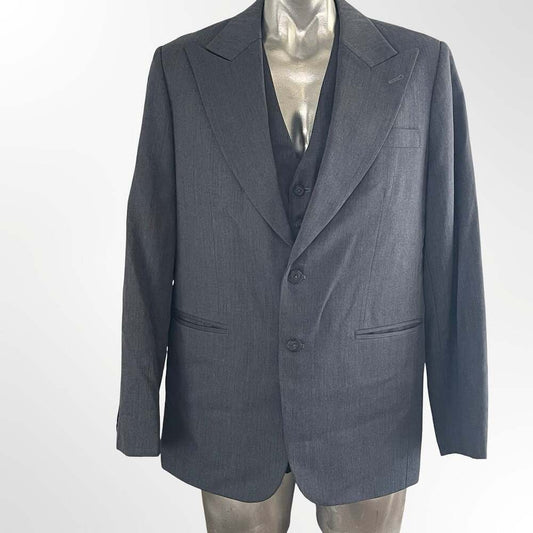 Mapledoram Reproductions Men's Charcoal Grey Peak Lapel 2-Pc Jacket