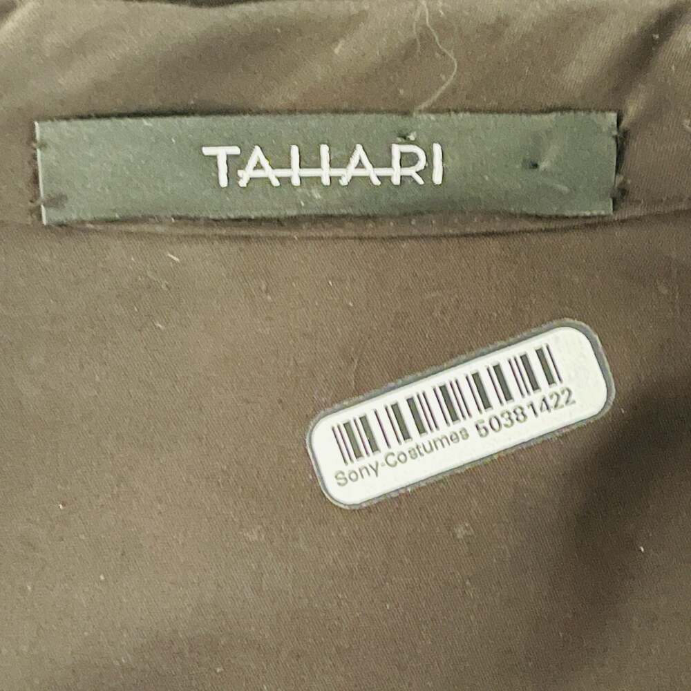 Tahari Black Front Twist V-Neck Midi Dress Size US 12