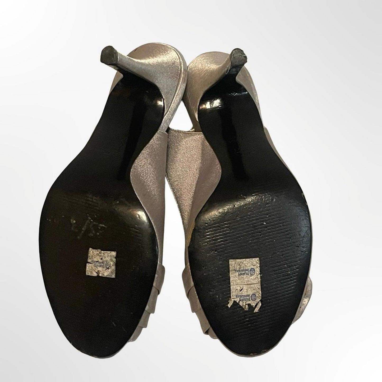 Lulu Townsend Metallic Slingback PeepToe Heels size 7.5