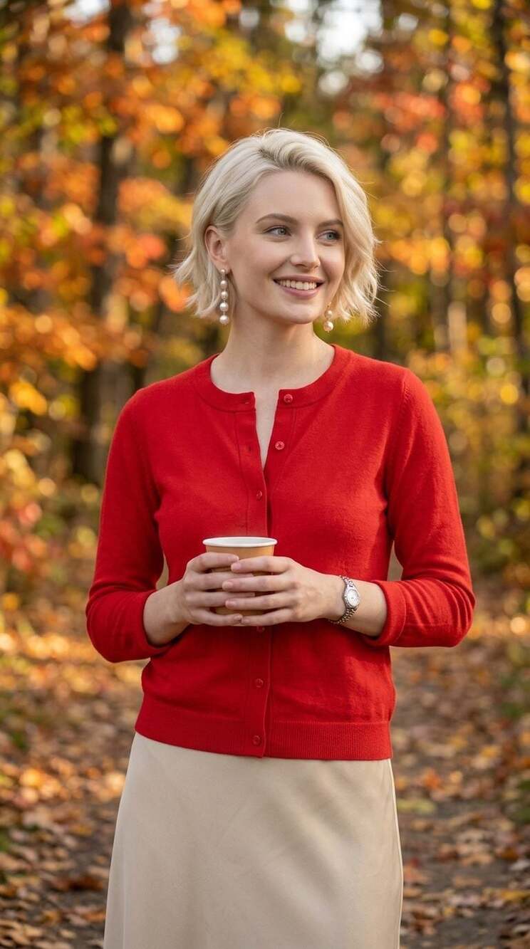 Kate Spade New York Red Button-Front Cardigan Sweater Women's Size XS