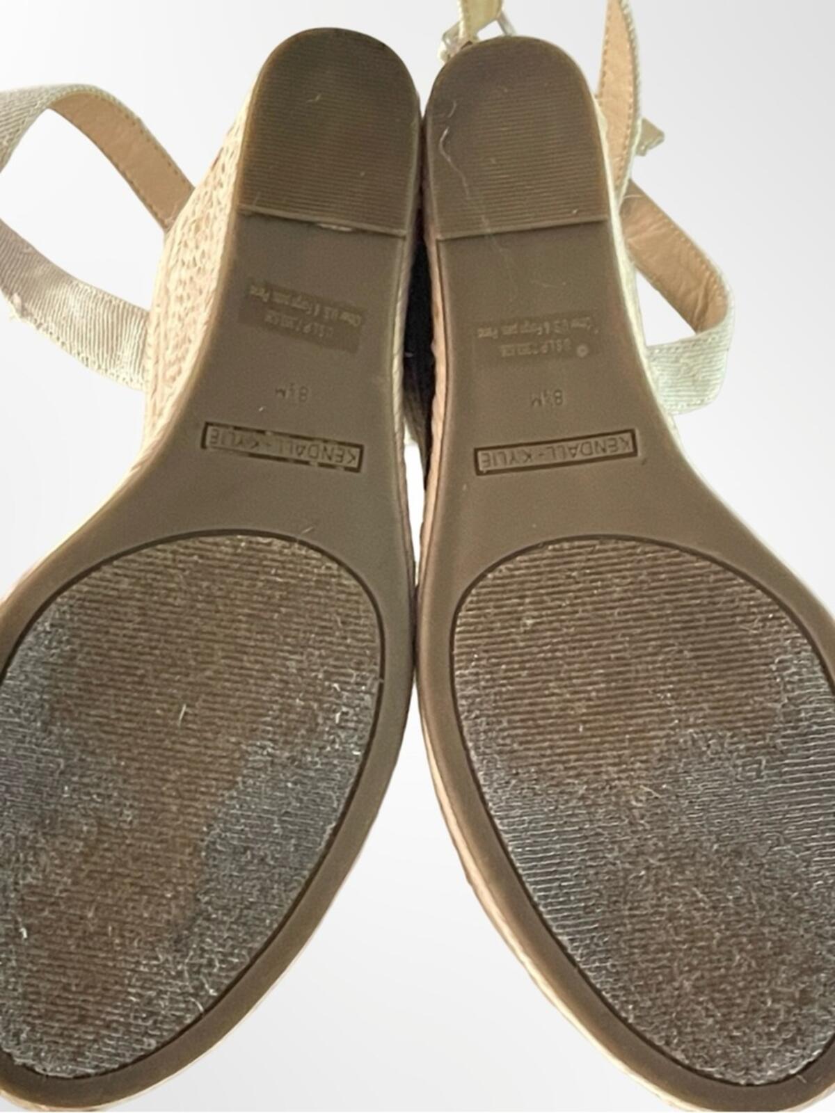 Kendall & Kylie Beige Canvas Bow Espadrille Sandals in 8.5