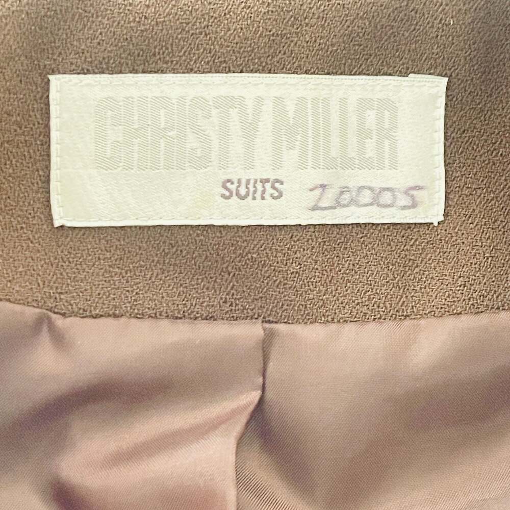 Christy Miller Suits Style AA-06M Women's Brown Two-Button Blazer Jacket