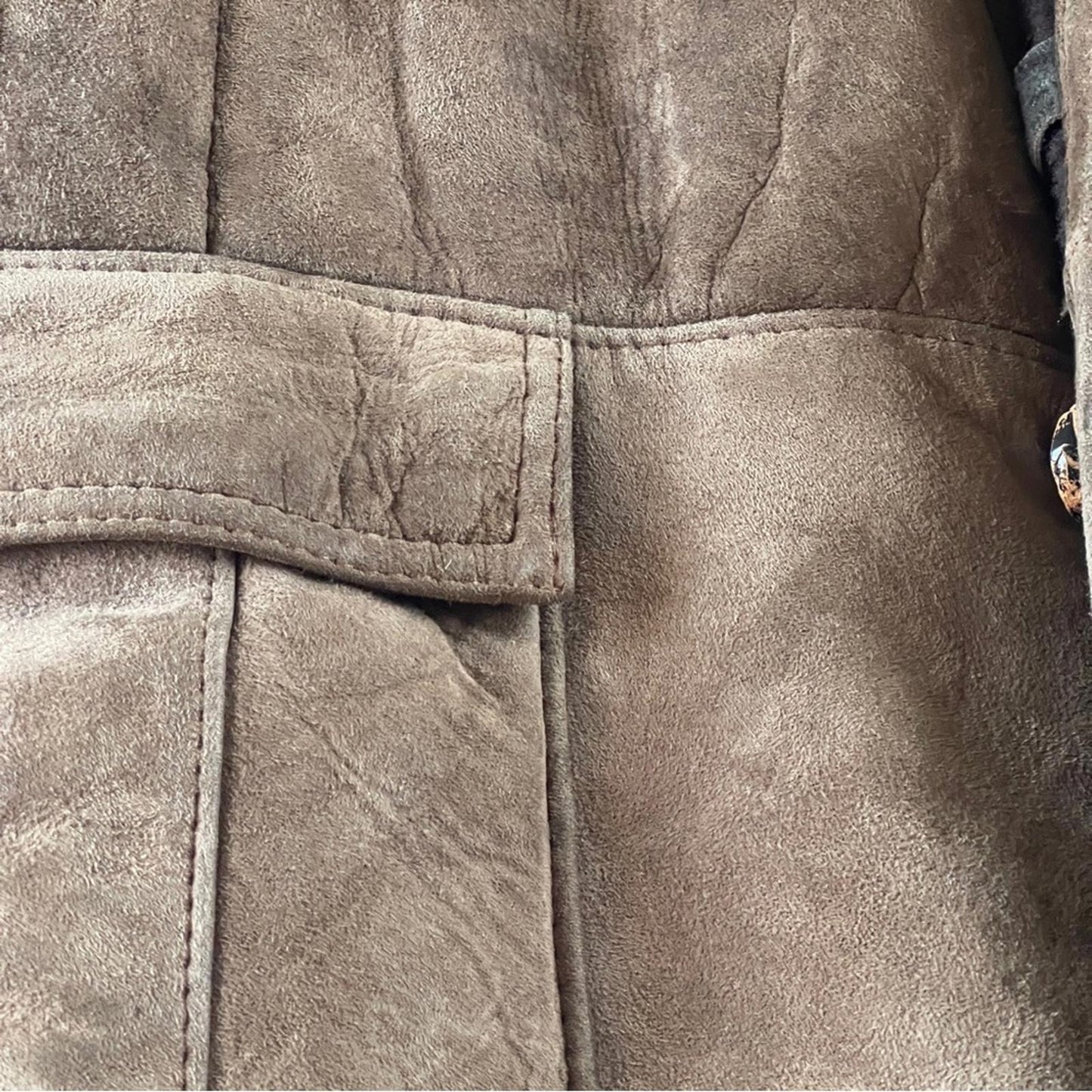 Texas Tanning Men's Brown Genuine Shearling Coat size 36