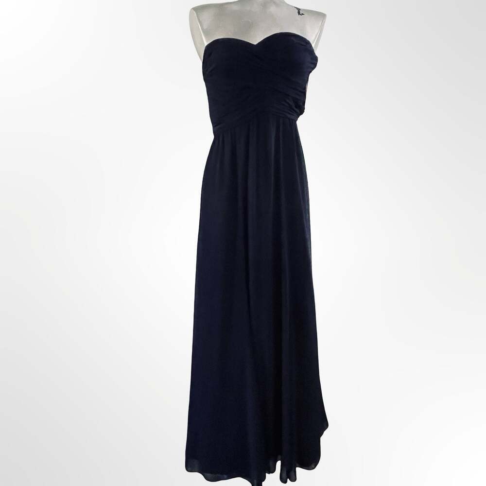 Lauren Ralph Lauren Evening Strapless Navy Blue Maxi Gown