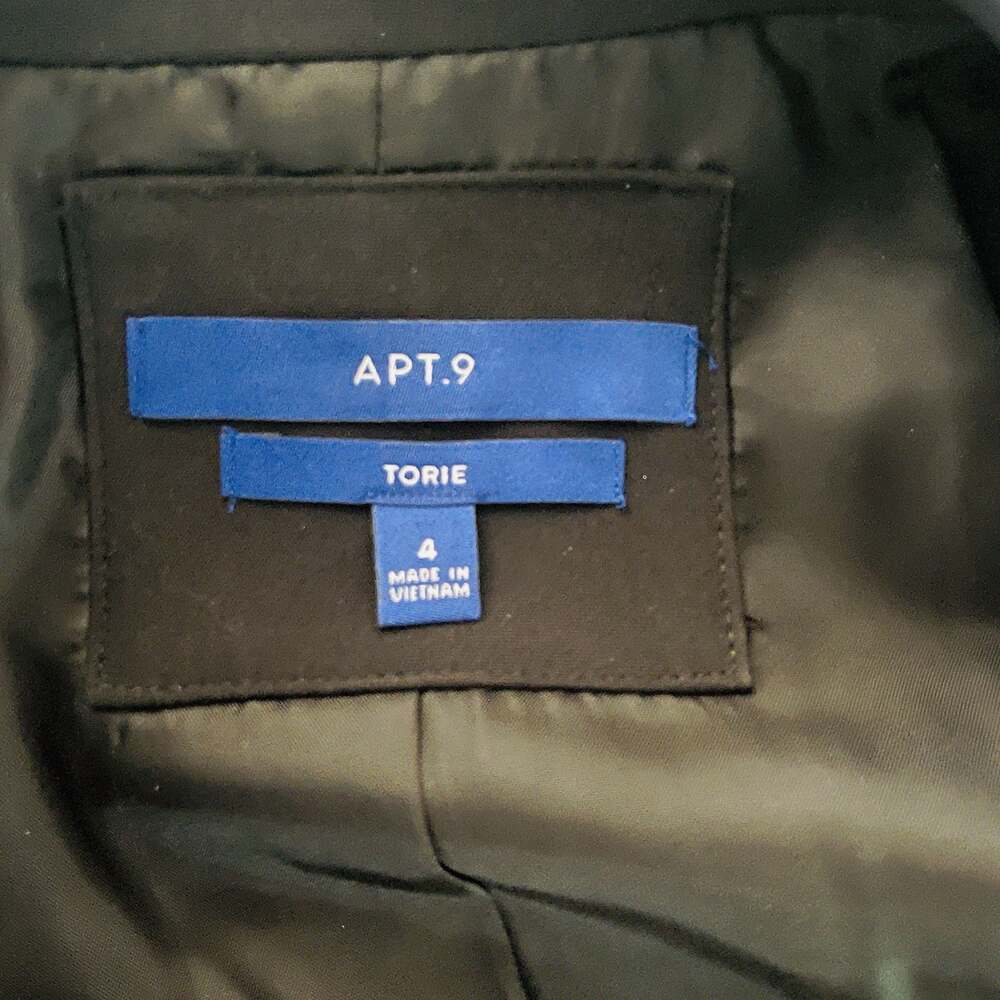Apt. 9 Torie Cropped One-Button Blazer in Black, Size 4