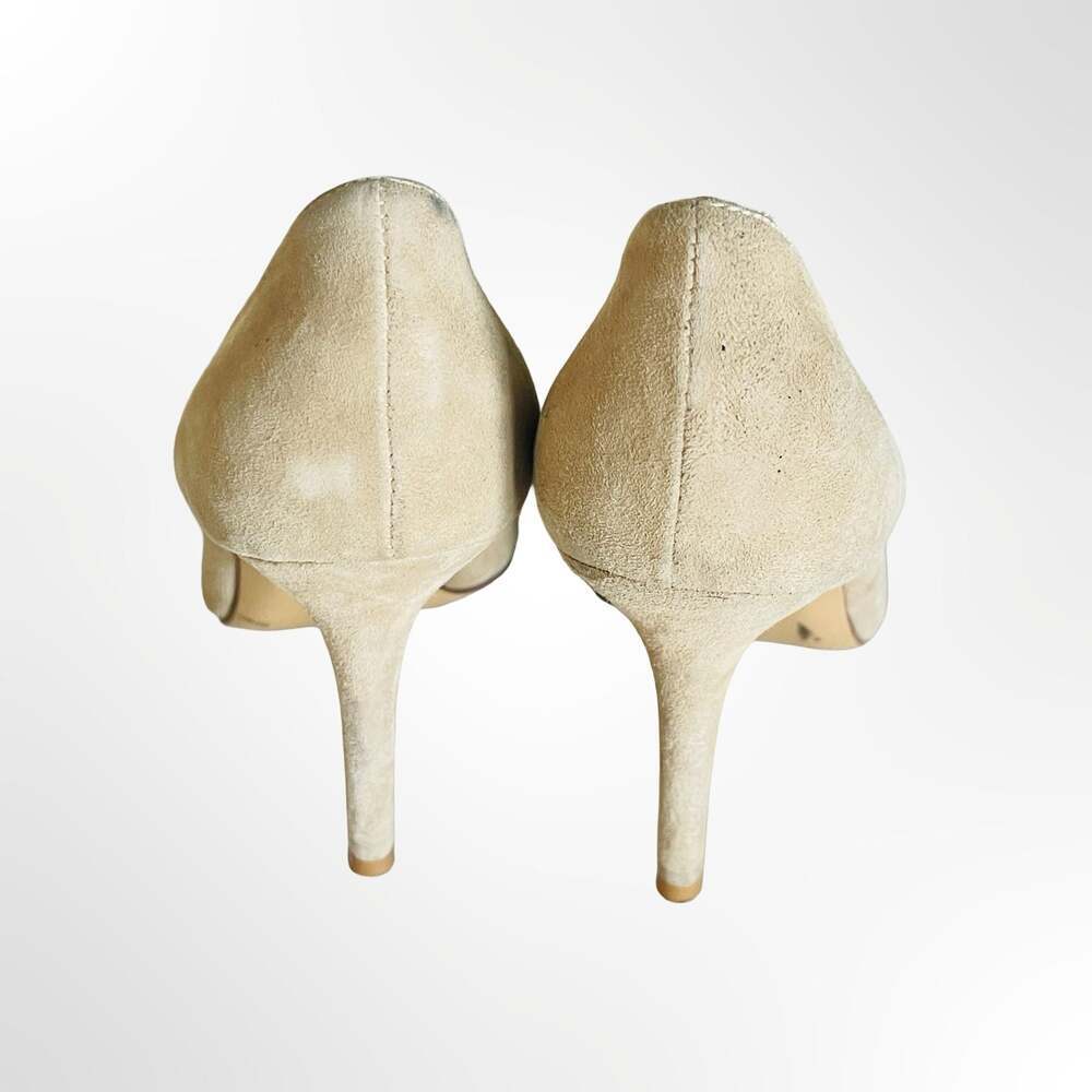 Charles David Beige Suede Pointed Toe Stiletto Pumps