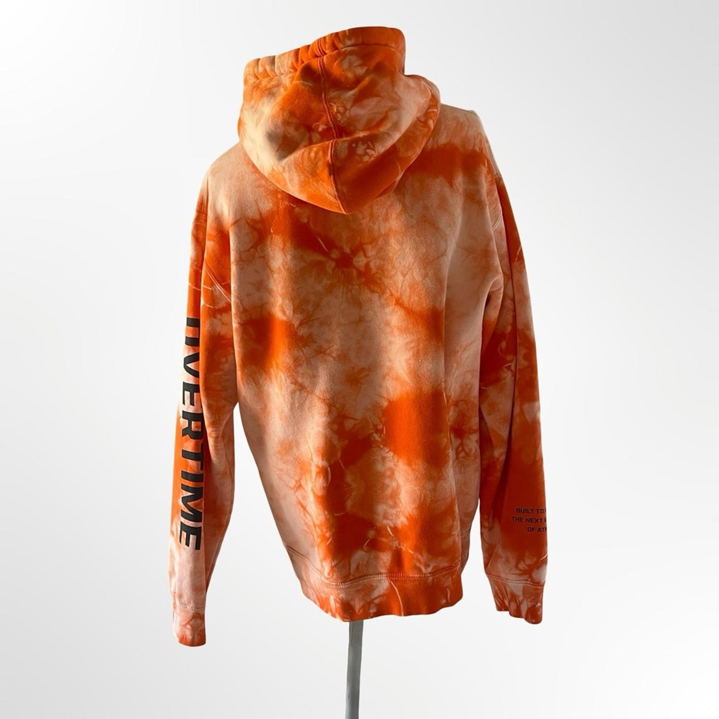 Overtime Women's Orange Tie-Dye Hoodie - thick - Medium