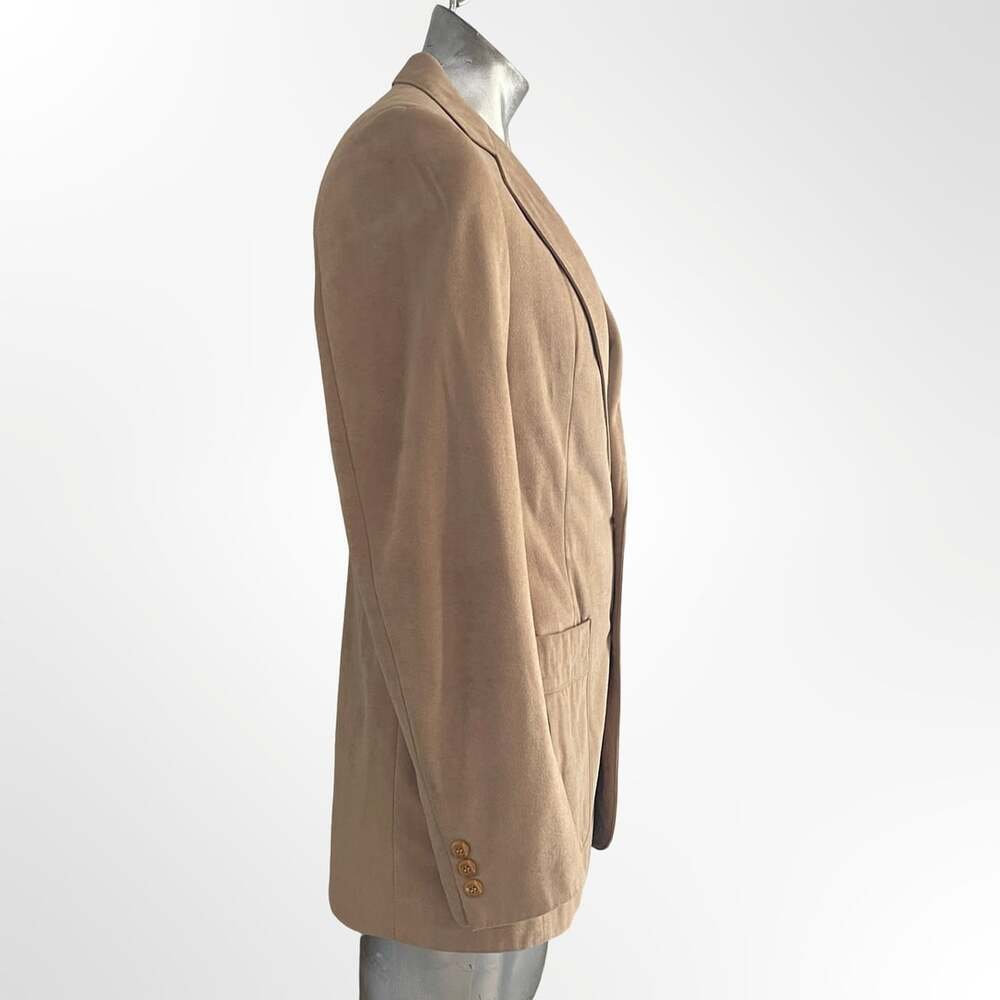 Woodward's Mens Brown Faux Suede Single Breasted Sport Coat Size 38R