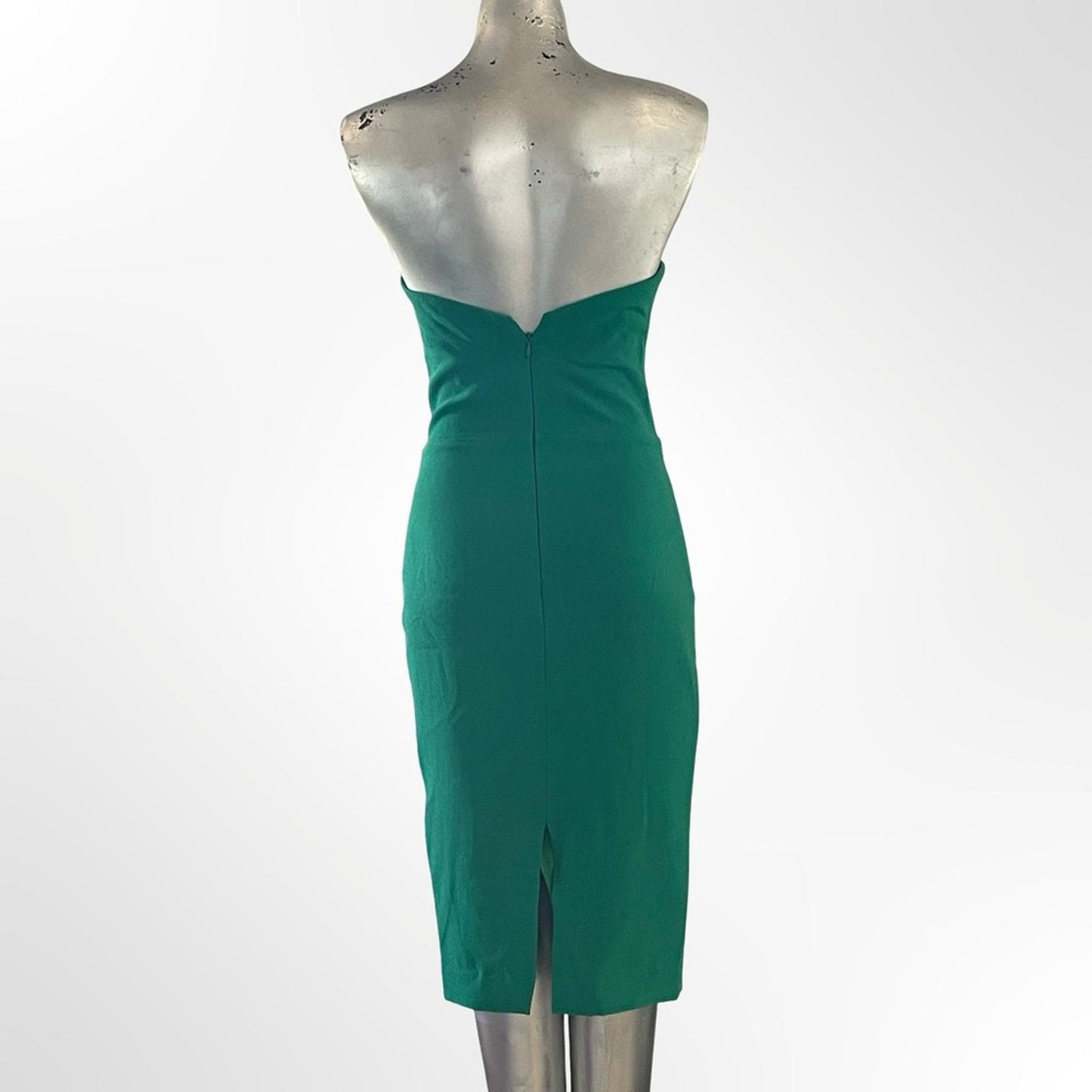 Aida Elegant Green Strapless Dress