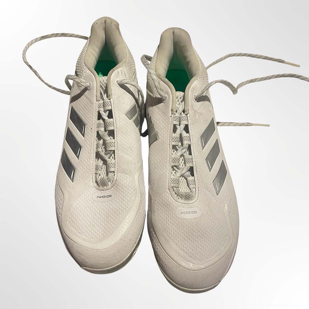 Adidas Icon 7 Turf Baseball Shoes White/Silver Metallic