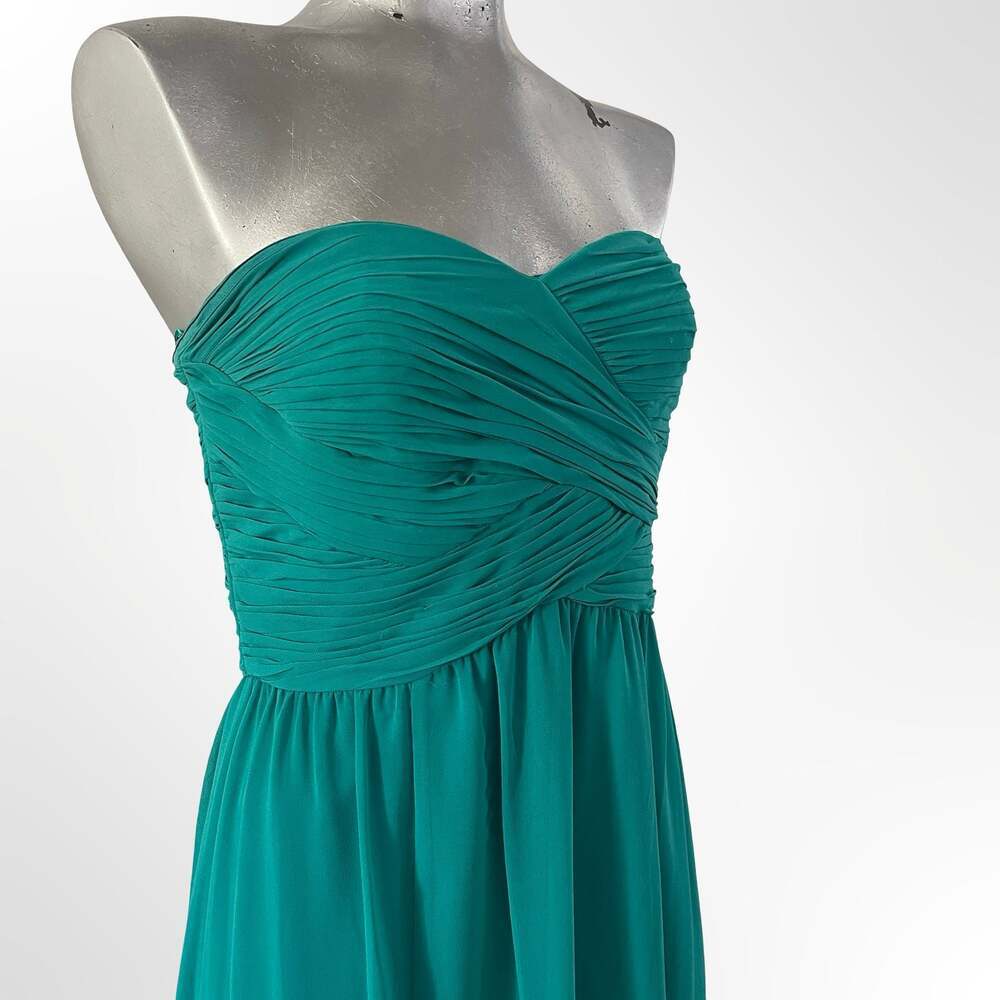 Lauren Ralph Lauren Evening Strapless Ruched Chiffon Maxi Dress