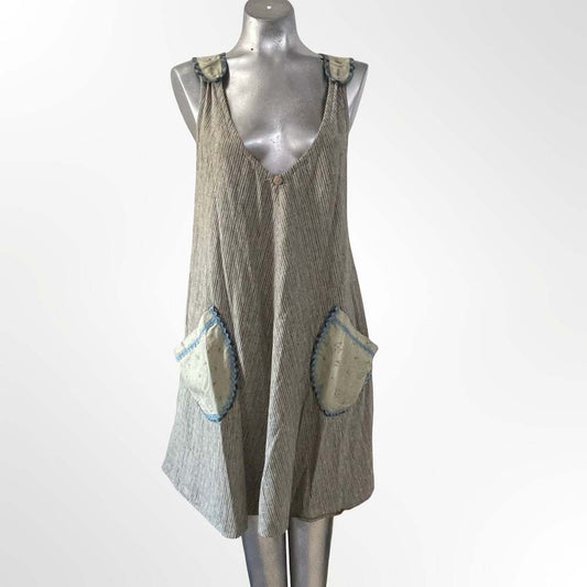 Custom Handmade Cottagecore Apron Style Sleeveless Mini Dress