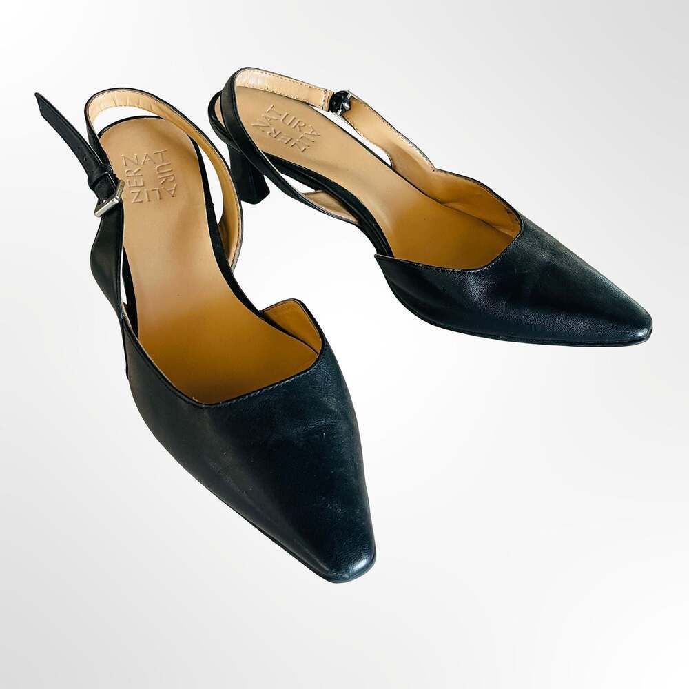 Naturalizer Dalary Black Leather Slingback Pumps