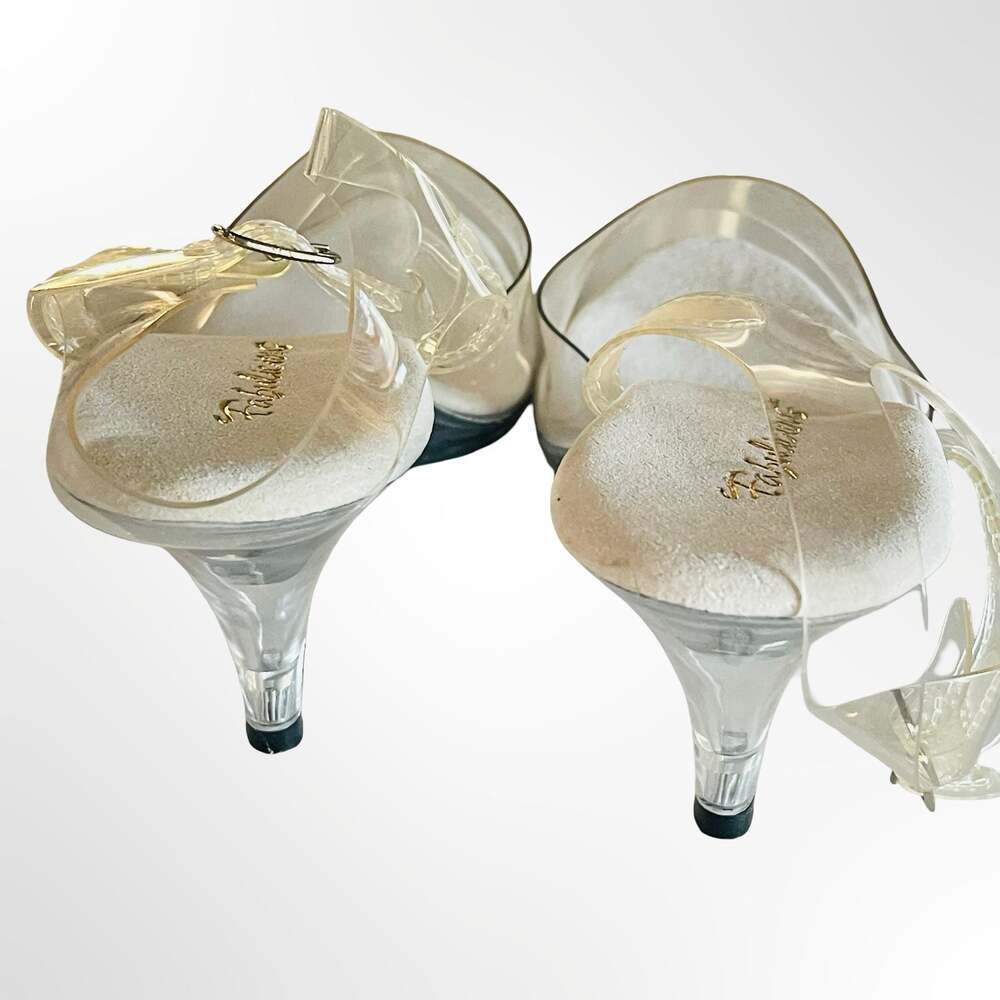 Fabulicious Belle-308 Clear Ankle Strap Kitten Heel Sandals