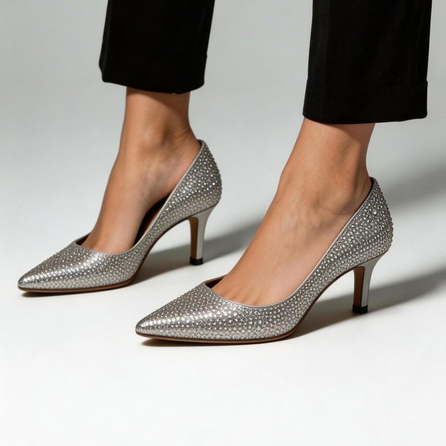 Badgley Mischka  Rhinestone Pointed-Toe Pumps in size 11