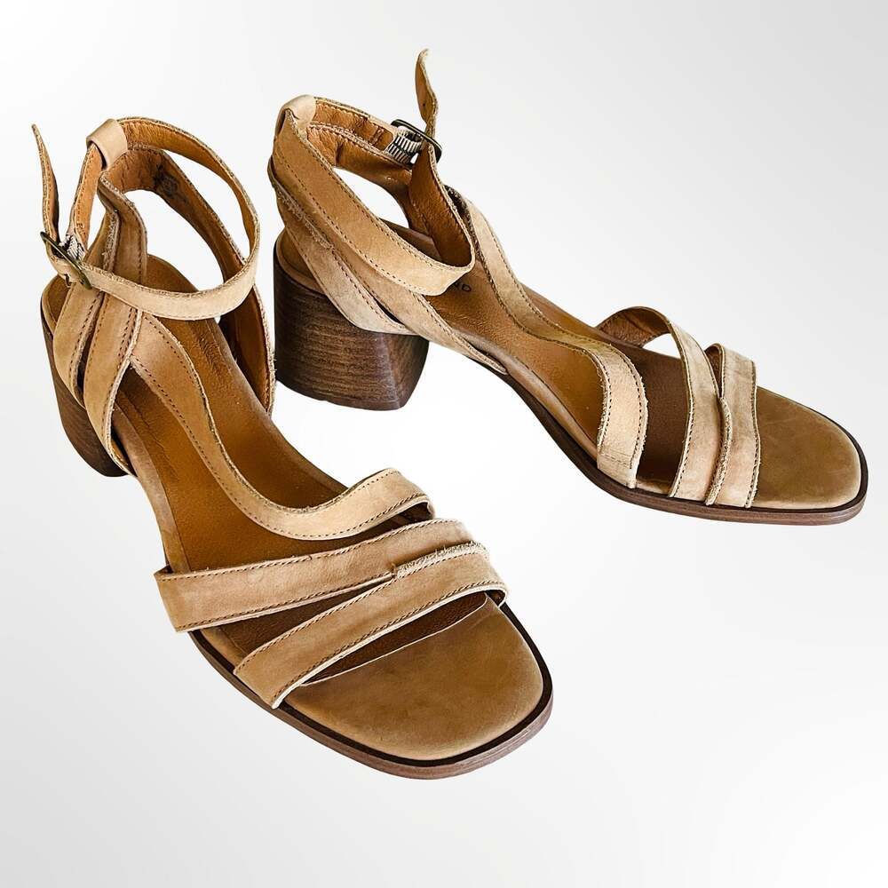 Lucky Brand Junnah Block Heel Ankle Strap Sandals