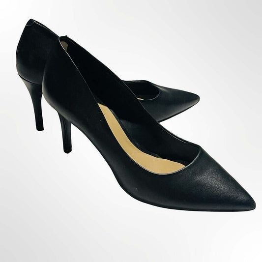 ALDO Black Leather Pointed-Toe Stiletto Pumps