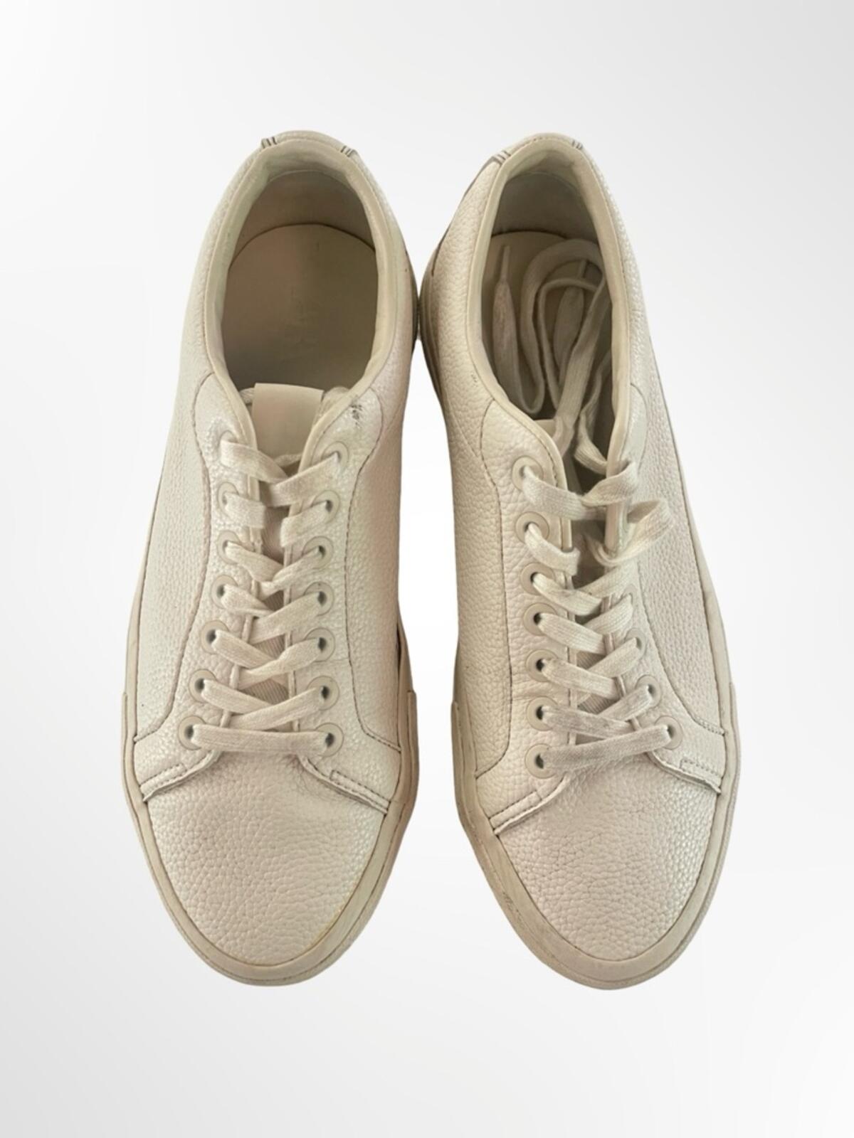 Zara Minimalist white Leather Men's Sneakers in size 10