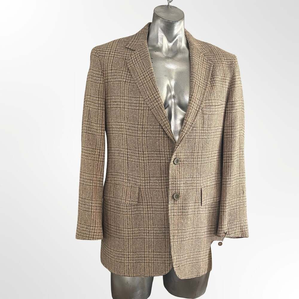 May Co Men's Store Brown Glen Plaid Sport Coat Size 38R