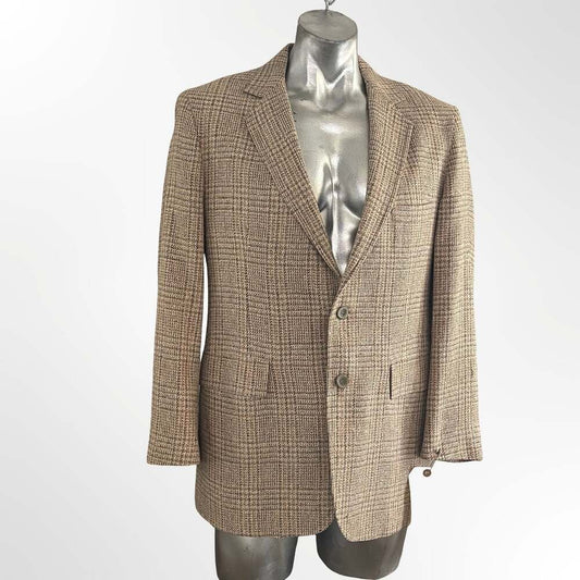 May Co Men's Store Brown Glen Plaid Sport Coat Size 38R