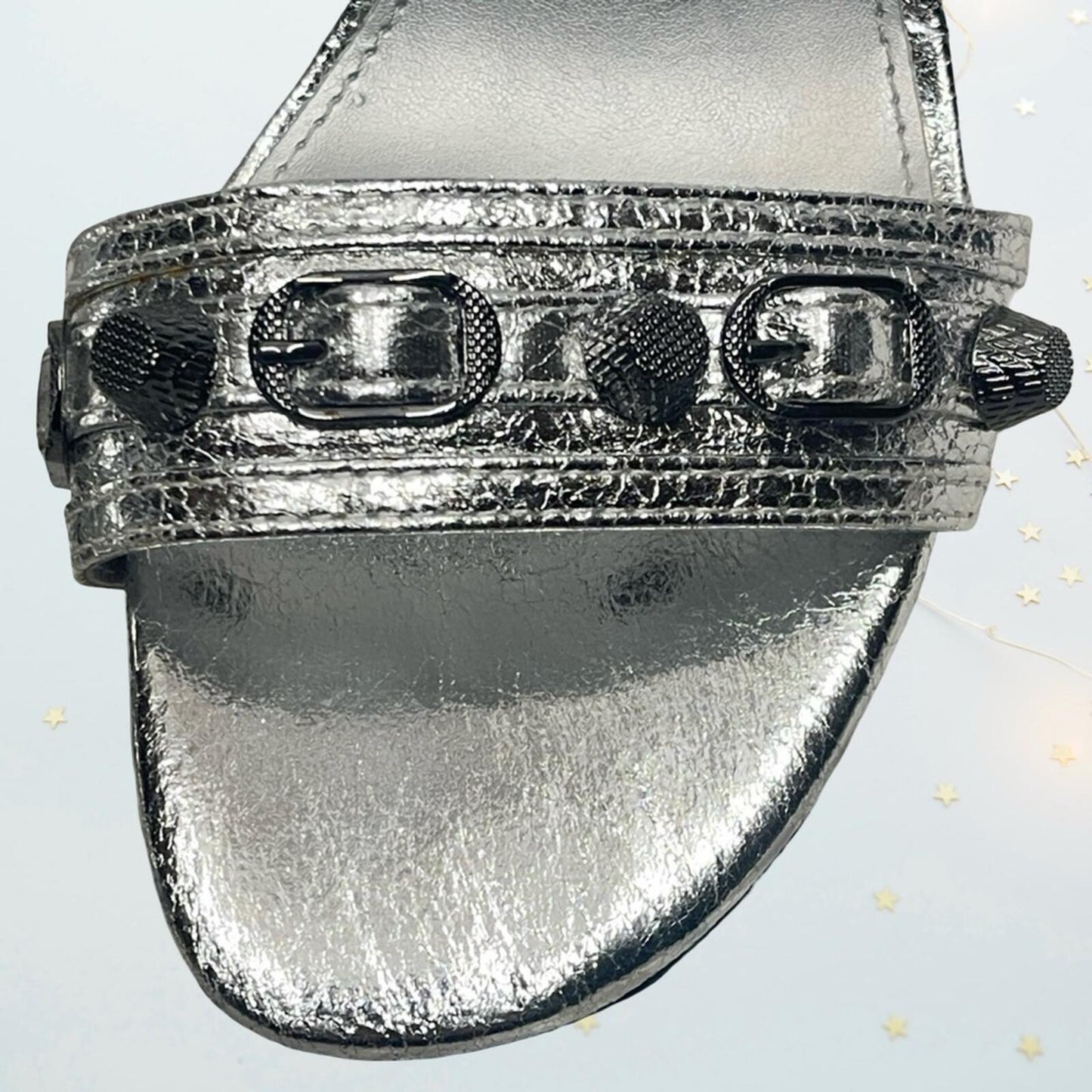 Glamorous Silver Ankle Strap Heels in size 7.5
