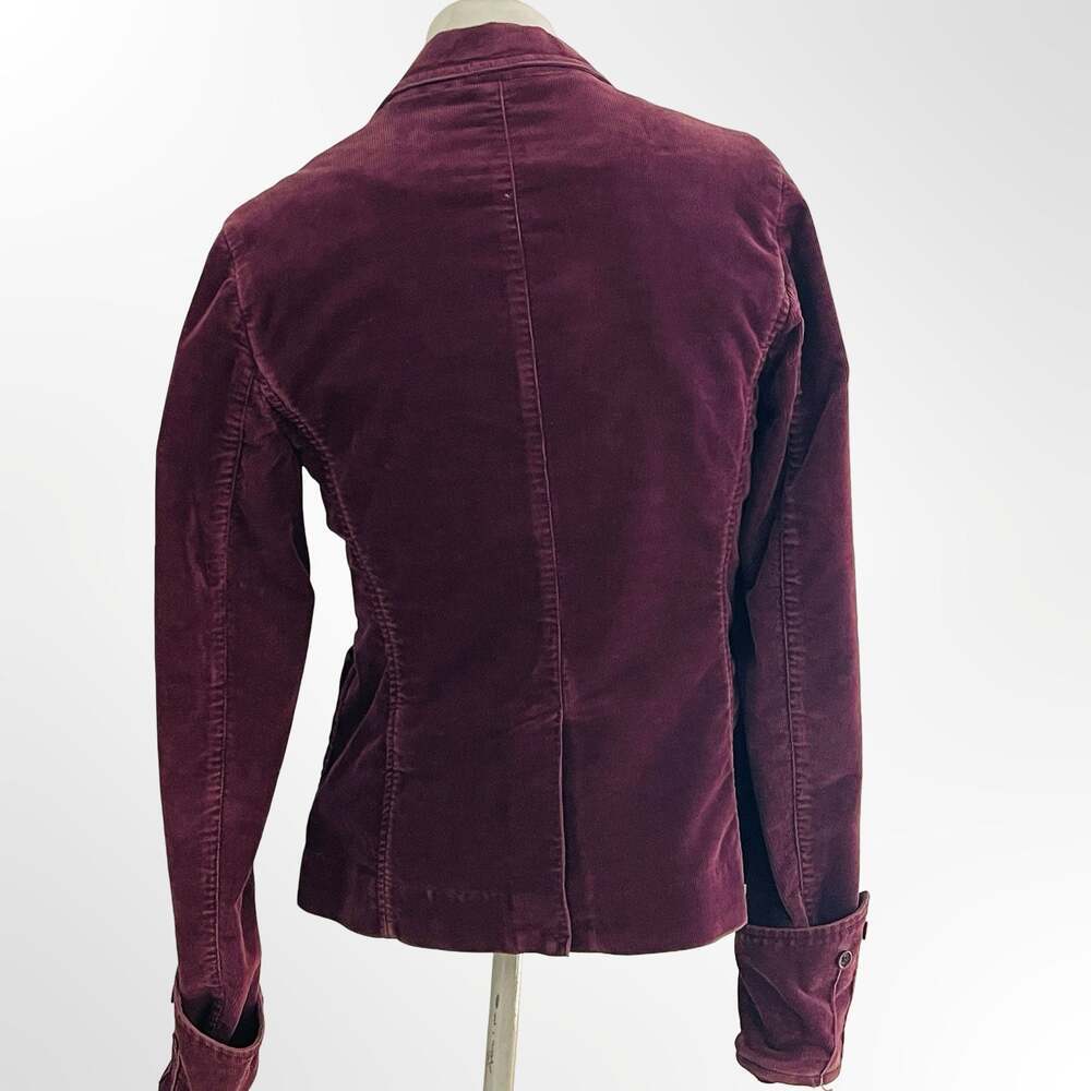 Pringle of Scotland Women's Burgundy Corduroy Blazer