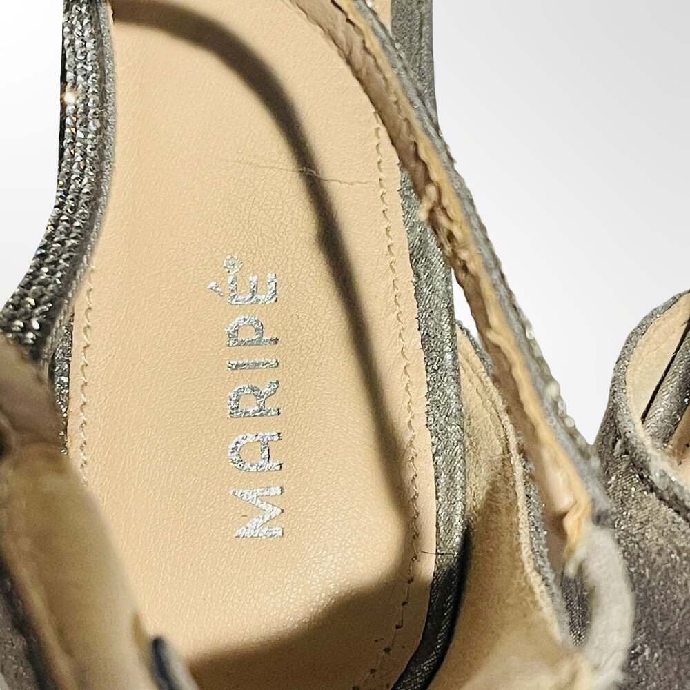 Maripé Ella Metallic Silver Glitter Strappy Stiletto Heel Sandals
