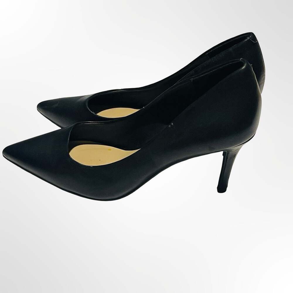 ALDO Black Leather Pointed-Toe Stiletto Pumps