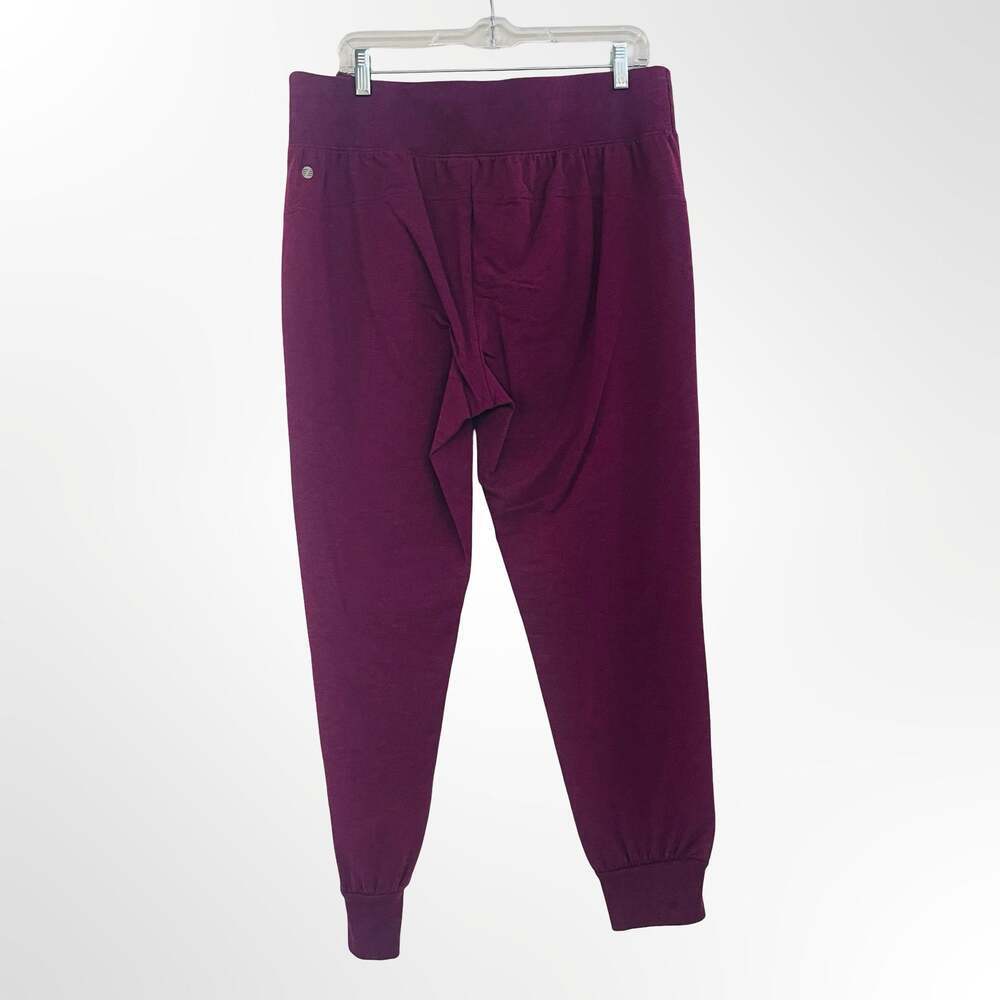 2 Pairs Z by Zella Women's Burgundy Fleece-Lined Jogger Sweatpants
