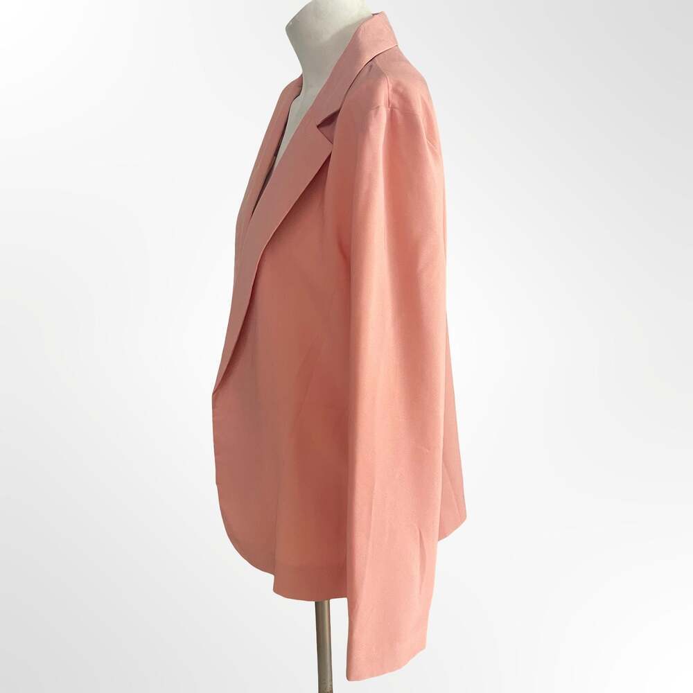 Atmosphere Solid Peach Open Front Blazer Jacket