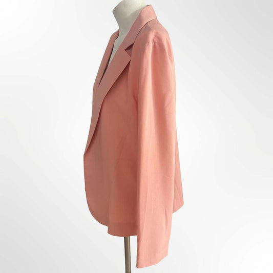 Atmosphere Solid Peach Open Front Blazer Jacket