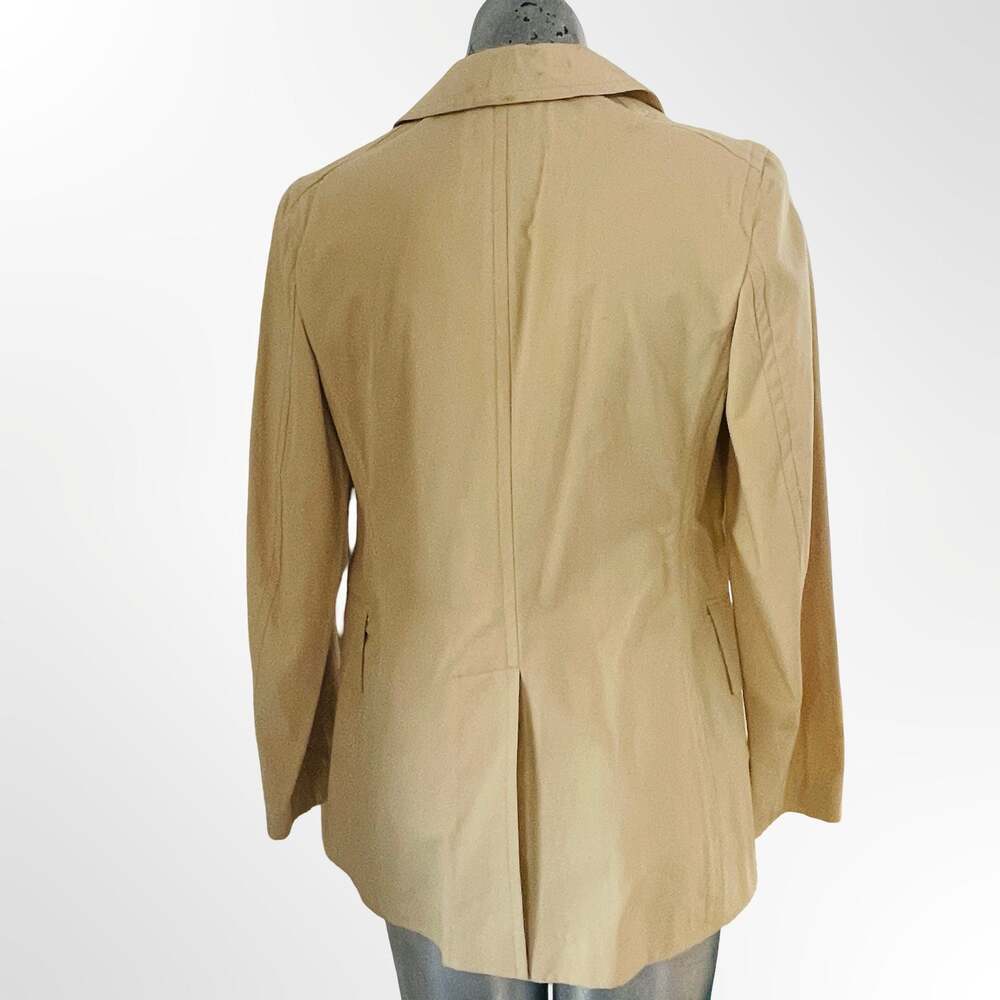 Banana Republic Womens Beige Button-Front Utility Rain Jacket