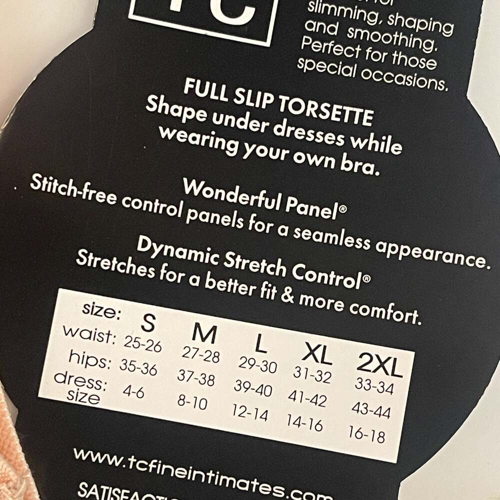 TC Even More Full Slip Torsette Shapewear, Nude, Size 2XL, Style 4040