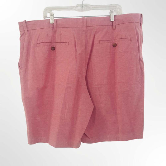 Izod Men's Flat Front Casual Shorts Red Size 42