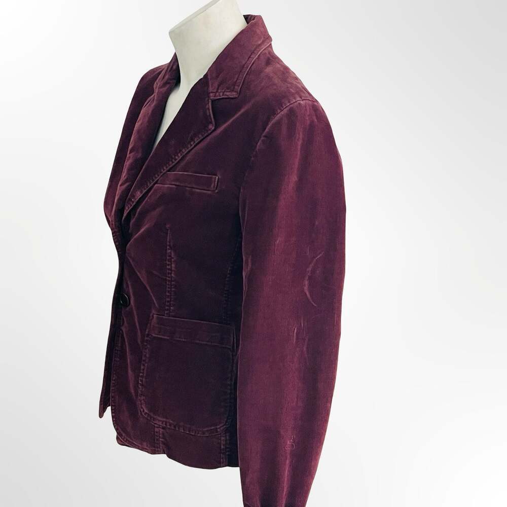 Pringle of Scotland Women's Burgundy Corduroy Blazer