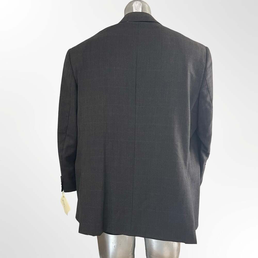 Pronto Uomo Platinum Charcoal Grey Herringbone Two Button Sport Coat Blazer XXL