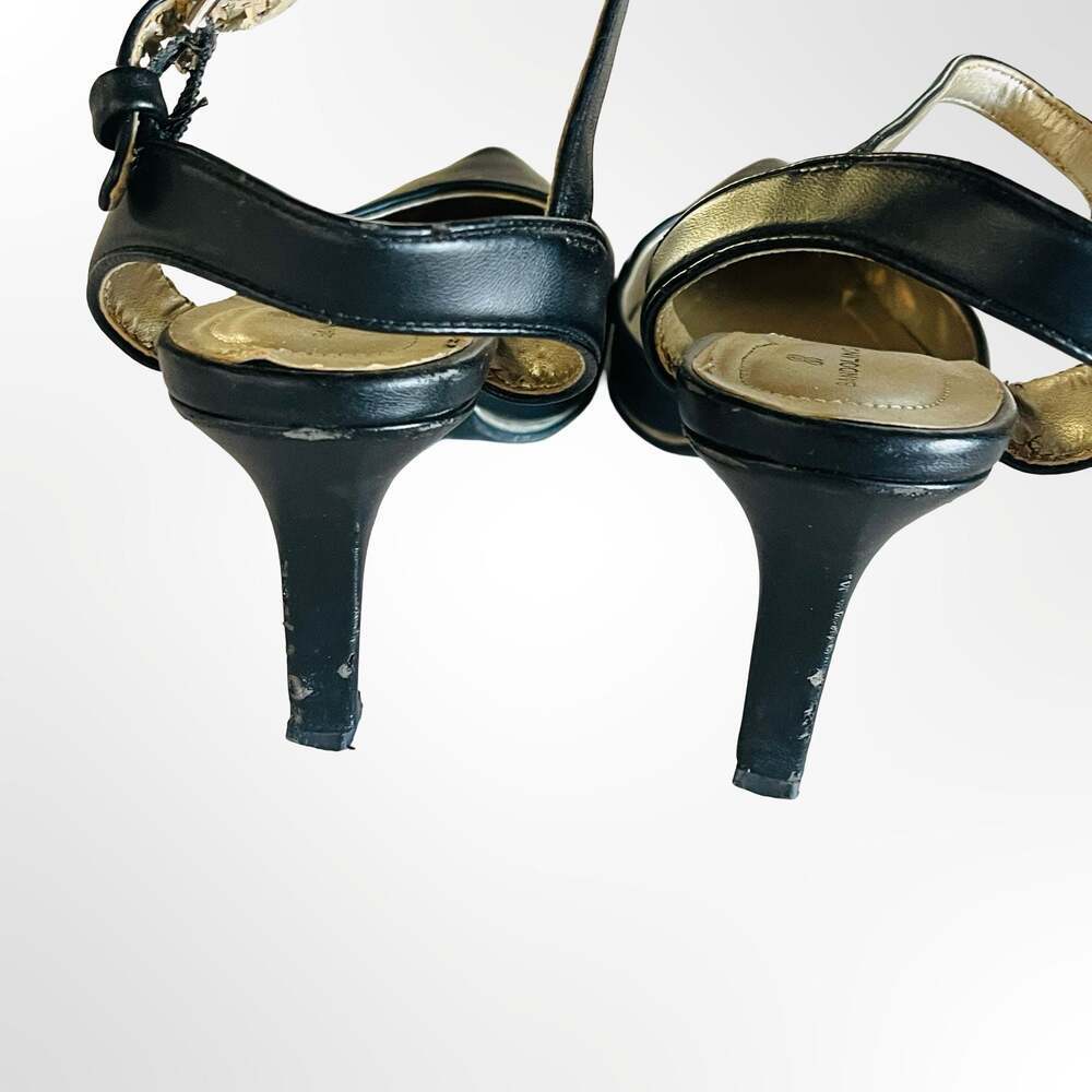 Bandolino Black Pointed Toe Ankle Strap Heels