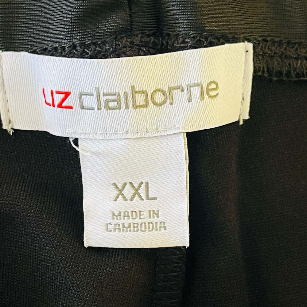 Liz Claiborne Women's Slimming Lori Ankle Legging, Black, XXL