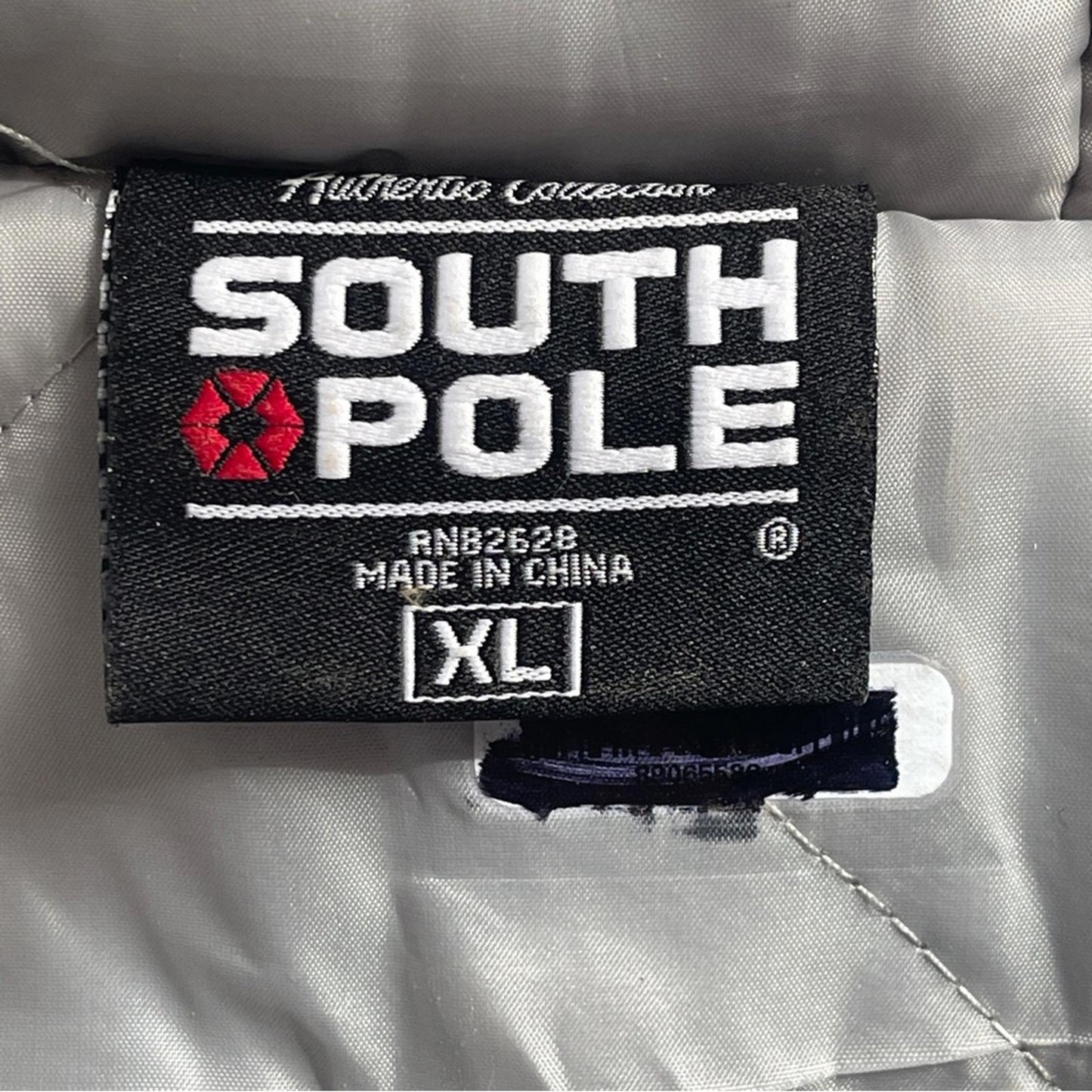 South Pole Men's Gray Puffer Jacket in XL