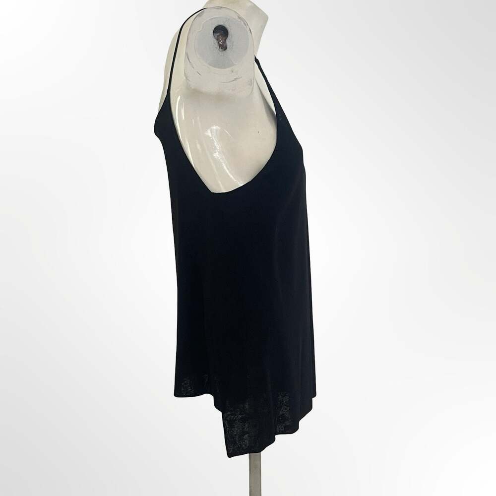 Soyer Black Viscose Blend Lace Trim Hem Camisole Tank Top