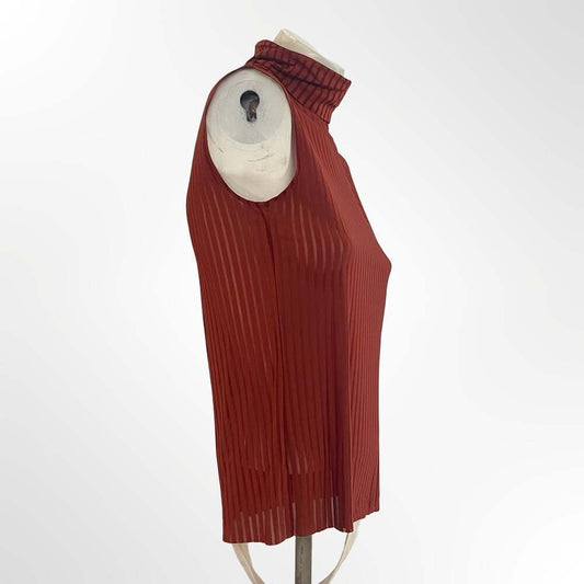 & Other Stories Stockholm Atelier Sleeveless Striped Mock Neck Top