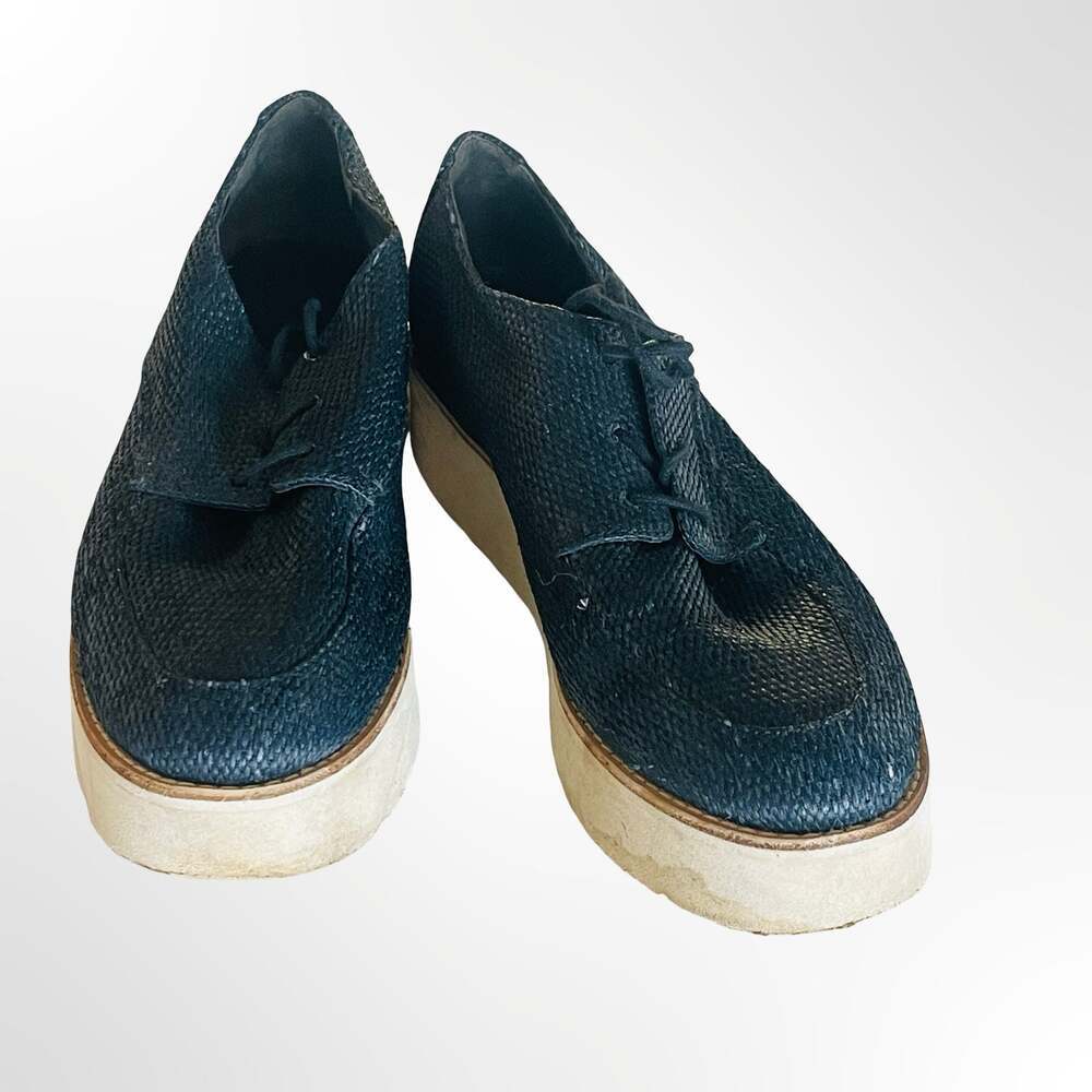 Vince Zina Platform Raffia Lace Up Sneakers