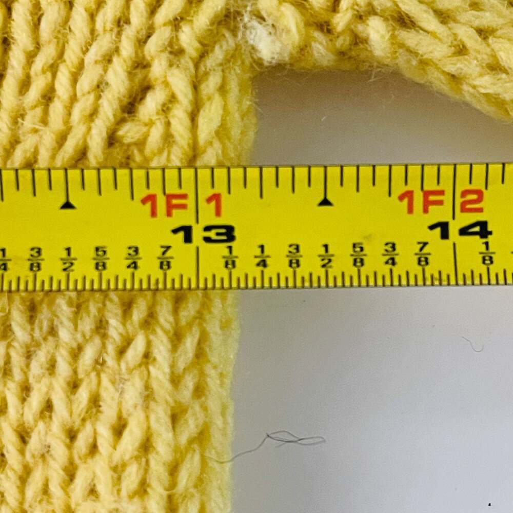 Vintage Hand Made Yellow Button-Up Cardigan Sweater