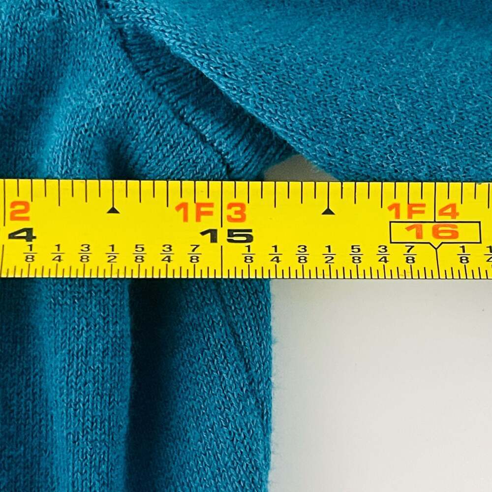 J.Crew Women's Teal Blue Button Down Crew Neck Cardigan Sweater Size S
