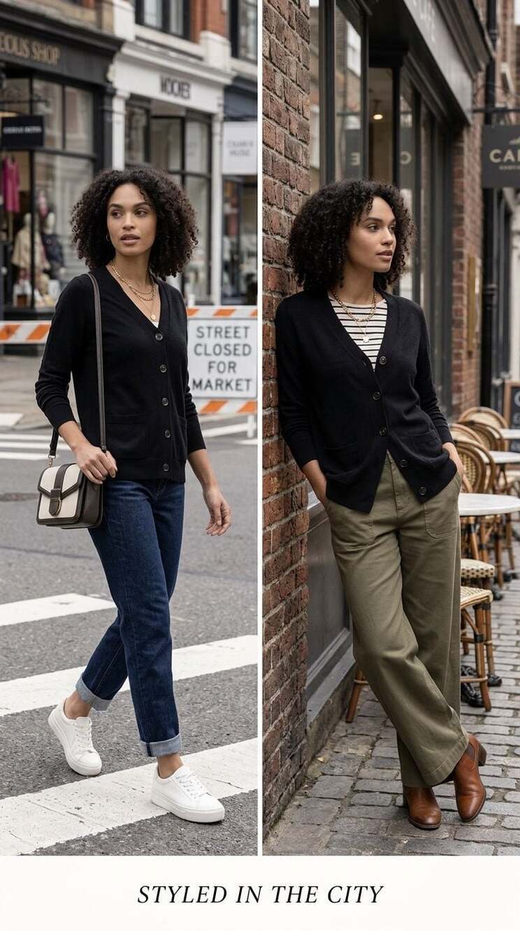 J.Crew V-neck cardigan sweater in extra-soft yarn, black