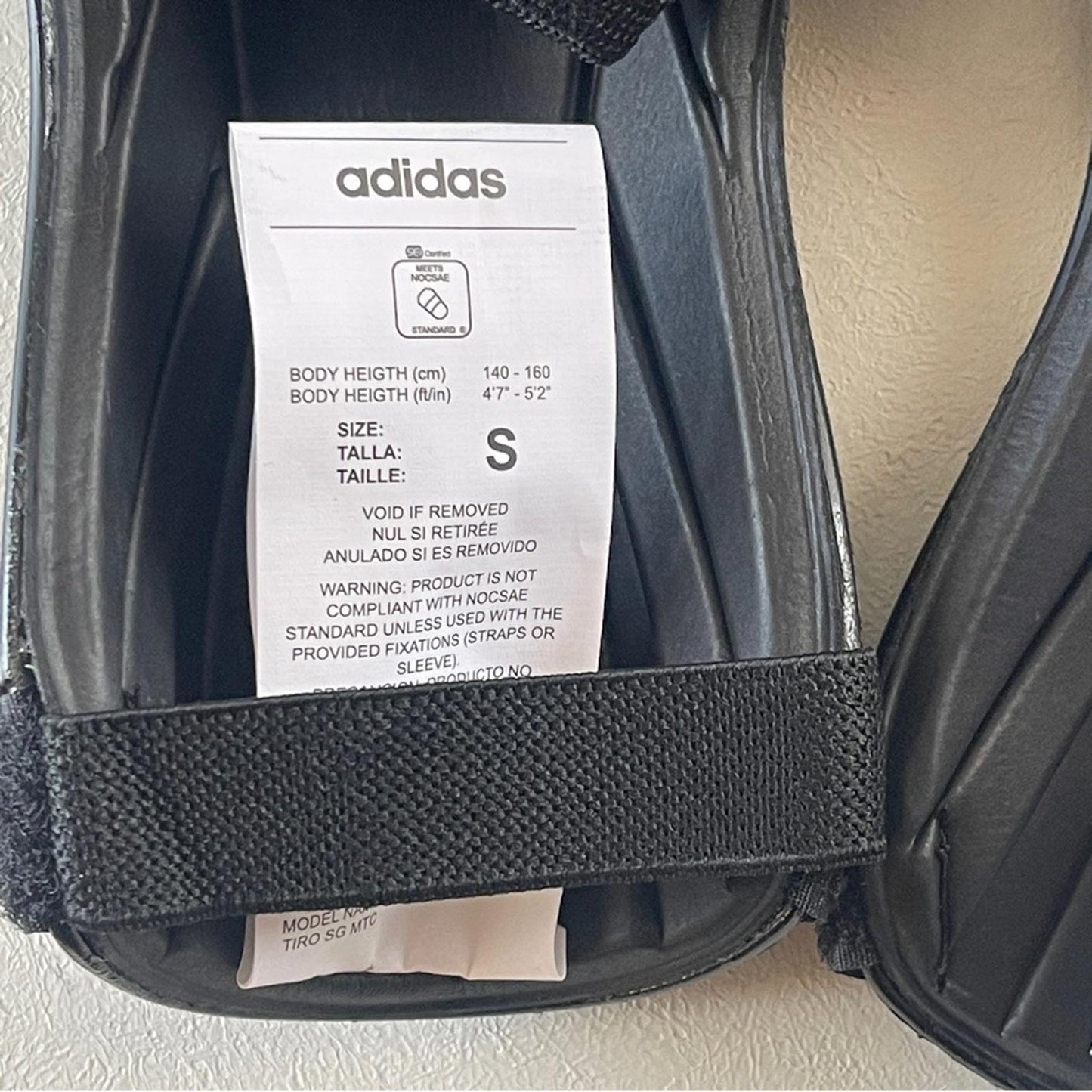 4 Pairs of NWT Adidas Black Shin Guard sets in size S