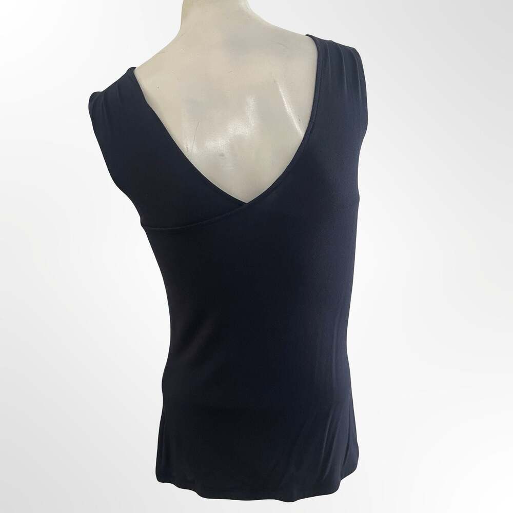 Tahari Modal Rayon Blend Sleeveless V-Neck Tank Top