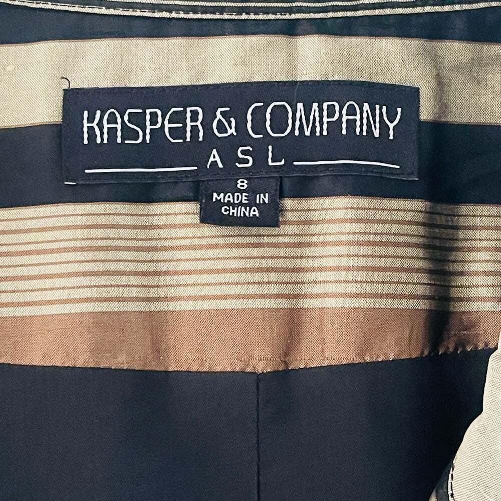 Kasper & Company ASL Women's Striped Silk Blazer Jacket