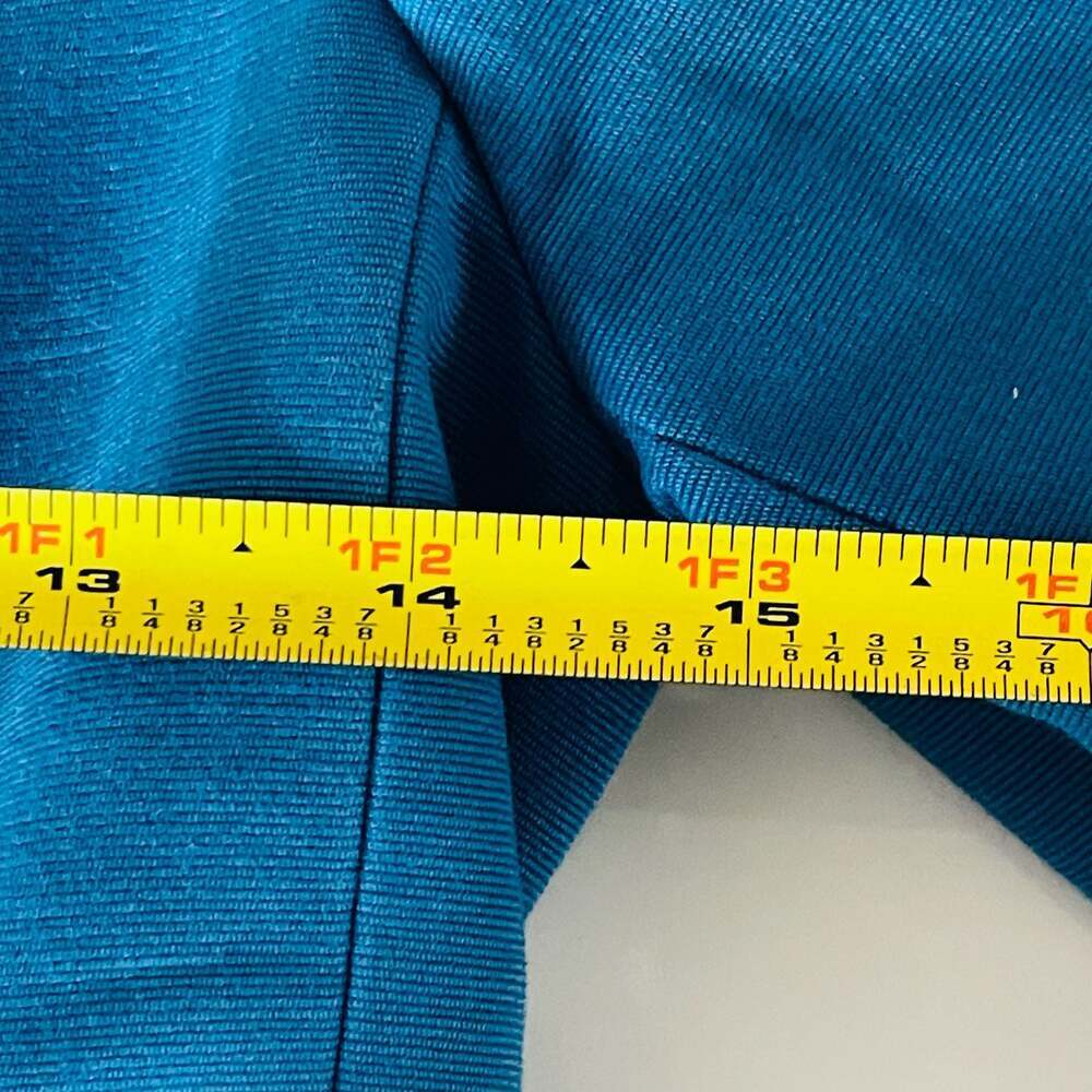 Max Azria Collection Blue Structured Utility Jacket with Zipper Details